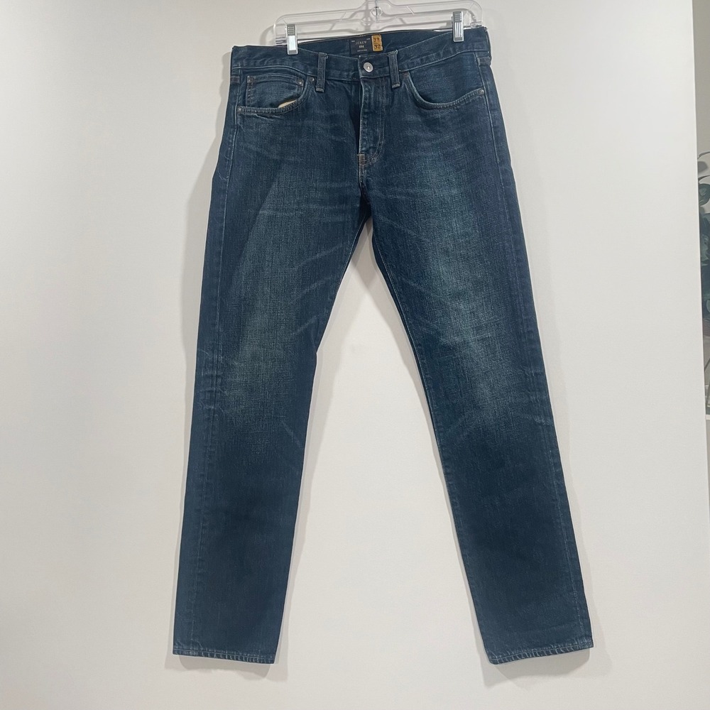 J.Crew 484 Slim Fit Jeans Mens 32x32 Dark Indigo Wash 100% Cotton Denim 38555